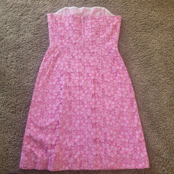 Lilly Pulitzer Vintage - Sienna Kentucky Eyelet Dress in Phipps Pink Size 12 - Picture 7 of 7